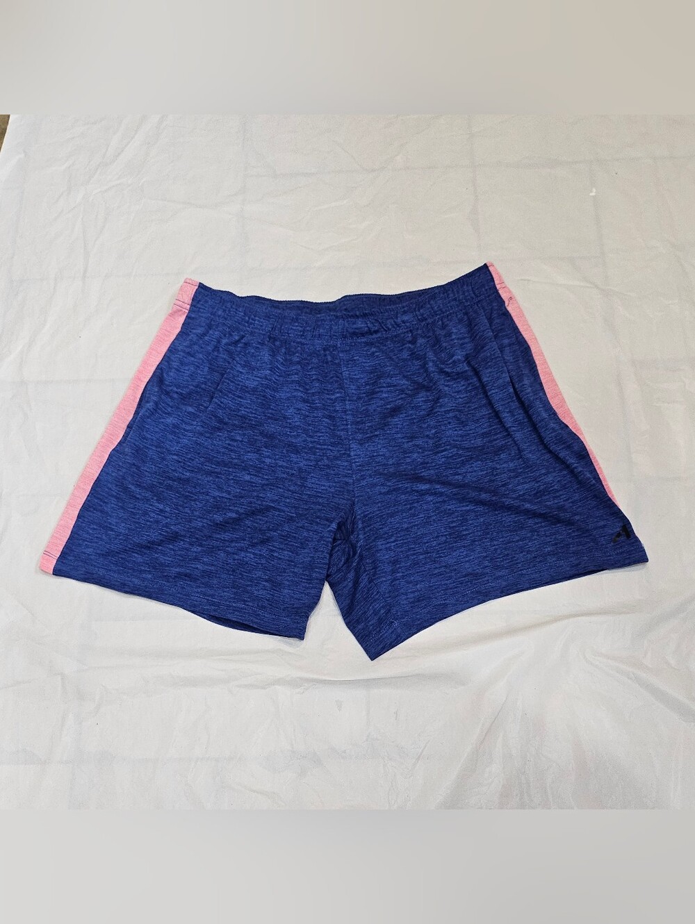 Al1ve Magnetics Men's Qwick-Dry Athletic Shorts Size L Blue Pink Stripe